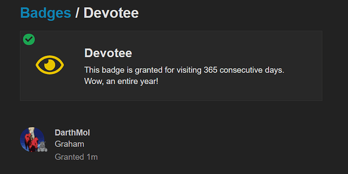 devotee award