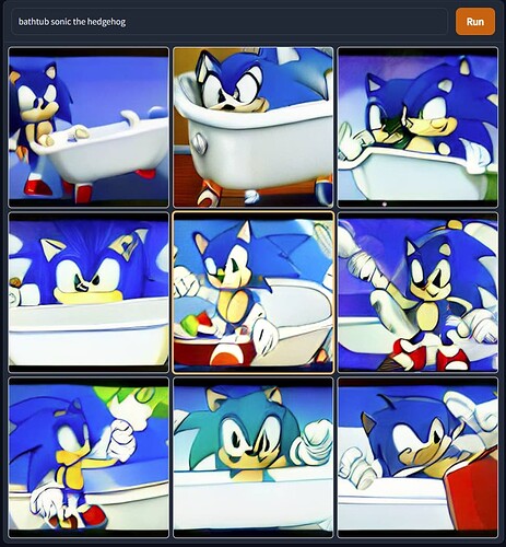 Sonic takes a bath