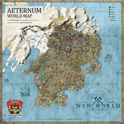 Map of Aeternum - New World