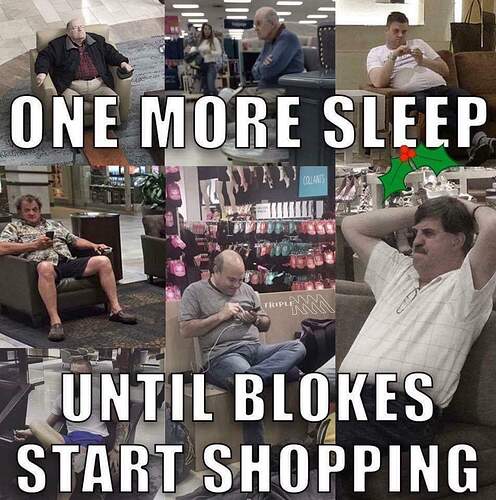 blokes christmas shoppin