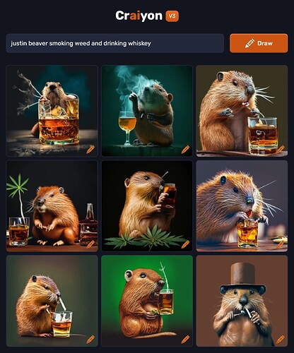 craiyon_190751_justin_beaver_smoking_weed_and_drinking_whiskey