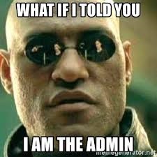 I am the admin